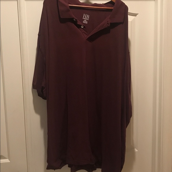 Harbor Bay 8XL Maroon 100% Cotton Polo Mens Shirt - Picture 1 of 4